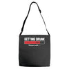 getting drunk Adjustable Strap Totes