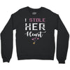 i stole her heart couple Crewneck Sweatshirt
