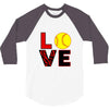 love softball 3/4 Sleeve Shirt