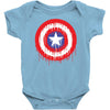 captain america dying bleeding logo Baby Onesie