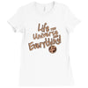 the answer to the question Ladies Fitted T-Shirt