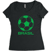brasil sport soccer ball fun Women's Triblend Scoop T-shirt