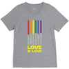 Lightsaber Rainbow - Love Is Love V-Neck Tee