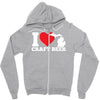 ladies i love michigan craft beer Zipper Hoodie