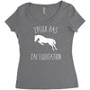 j'peux pas j'ai &eacute;quitation blc Women's Triblend Scoop T-shirt
