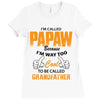 I'm Called Papaw Because I'm Way Too Cool To Be Called Grandfather Ladies Fitted T-Shirt