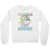 unicorns are born in august cute unicorn Crewneck Sweatshirt