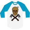skull wood 3/4 Sleeve Shirt