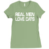 real men love cats Ladies Fitted T-Shirt