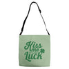 kiss me for luck Adjustable Strap Totes