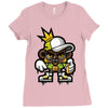 hop hop bear Ladies Fitted T-Shirt