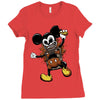 mickey mouse trap Ladies Fitted T-Shirt