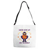 never give up Adjustable Strap Totes
