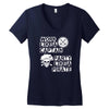 work like a captain party like a pirate Women's V-Neck T-Shirt
