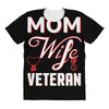 Mom Wife Veteran - Veterans Day T-Shirt Gifts All Over Women's T-shirt