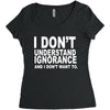 i don't ignorance Women's Triblend Scoop T-shirt