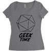 geek time Women's Triblend Scoop T-shirt