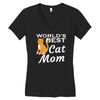world's best cat mom Women's V-Neck T-Shirt