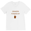 grandpa powered by coffee V-Neck Tee
