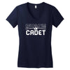 space cadet space ship Women's V-Neck T-Shirt