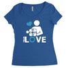 portal true love   aperture lab video gamer teleport online pc goal te Women's Triblend Scoop T-shirt