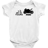 yours mine Baby Onesie