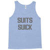 suits suck! t shirt t funny comedy on tv large Tank Top
