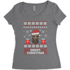 groot christmas Women's Triblend Scoop T-shirt