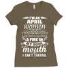 I Am An April Women Ladies Fitted T-Shirt