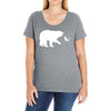 Bear Fishing Ladies Curvy T-Shirt