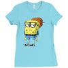 hipster spongebob squarepants Ladies Fitted T-Shirt