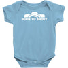 born to shoot  photograpy camera geek Baby Onesie