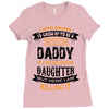 Super Cool Daddy Of A Freaking Awesome Daughter Ladies Fitted T-Shirt