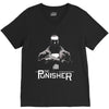 black and white V-Neck Tee