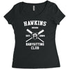 hawkins babysitting club indiana mike dustin eleven demogorgon strange Women's Triblend Scoop T-shirt