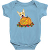 corgi pumpkin Baby Bodysuit