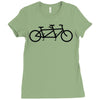 bike tandem Ladies Fitted T-Shirt