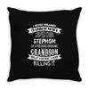 Super Cool Stepmom Of A Freaking Awesome Grandson Throw Pillow
