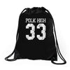 polk high Drawstring Bags