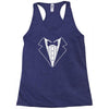 tuxedo fancy dress funny Racerback Tank