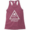 warning god of thunder Racerback Tank