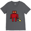 bird powered robot V-Neck Tee