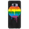 rainbow colored stripes dot running splashes Samsung Galaxy S8 Plus