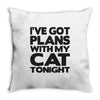 plans with my cats tonight Throw Pillow