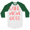 wife boss mom 3/4 Sleeve Shirt