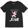 unicorns are born in june V-Neck Tee