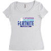 i Stopped Playing Fortnite To Be Here Women's Triblend Scoop T-shirt