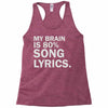 my brain is 80% song lyrics Racerback Tank