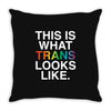 This Is What Trans Looks Like Throw Pillow