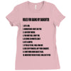 rules for dating my daughter shirt t shirt perfect father's gift Ladies Fitted T-Shirt